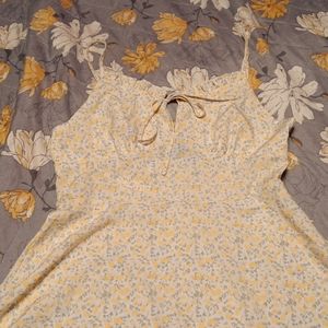 Yellow Floral Mini Dress